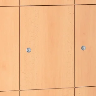 B2B Partner Drewniana szafa z zamykanymi schowkami, 12 boksów, orzech boxova12xořech - Szafy biurowe - miniaturka - grafika 2