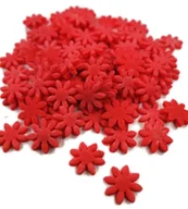 Dodatki do ciast w proszku - Stokrotki małe cukrowe czerwone na tort, babeczki 20g - miniaturka - grafika 1