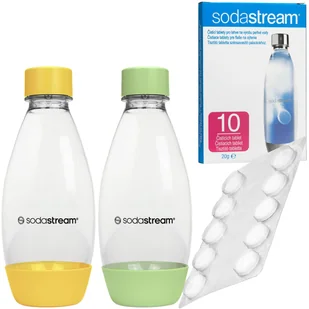 2x BUTELKI DO SATURATORA SODASTREAM 0,5L BPA FREE + TABLETKI CZYSZCZĄCE - Akcesoria i części AGD - miniaturka - grafika 1