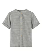 Bluzki dla niemowląt - Name It Nmmhebos SS Shirt Koszula Dzieci, Dried Sage, 92 - miniaturka - grafika 1