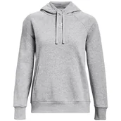 Bluzy sportowe damskie - Bluza damska Under Armour Rival Fleece Hoodie Rozmiar: M / Kolor: szary - miniaturka - grafika 1