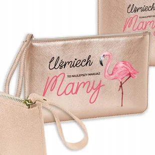 KOSMETYCZKA ROSE GOLD Organizer Prezent Na Dzień Matki UŚMIECH MAMY Wzory - Kosmetyczki, organizery i kuferki - miniaturka - grafika 1