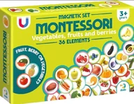 Zabawki kreatywne - Zestaw Magnetyczny Montessori Warzywa I Owoce - miniaturka - grafika 1
