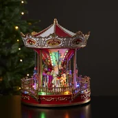Ozdoby bożonarodzeniowe - Szwedzka Pozytywka Świąteczna Karuzela LED LARGEVILLE Kolędy Timer Na Baterie Dekoracja Świąteczna - miniaturka - grafika 1