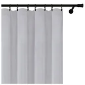 Zasłony - Voppi Zasłona dekoracyjna z weluru 140 x 250 cm szara półzaciemniająca zasłona na żabki agrafki lub tunel - miniaturka - grafika 1