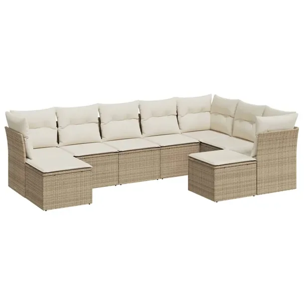 Zestaw Mebli Ogrodowych Rattan PE 55x62x69 Beżowy