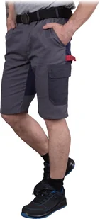 Spodnie ochronne do pasa - krótkie szaro-ciemnoszaro-granatowy roz.XXL - Odzież robocza - miniaturka - grafika 1