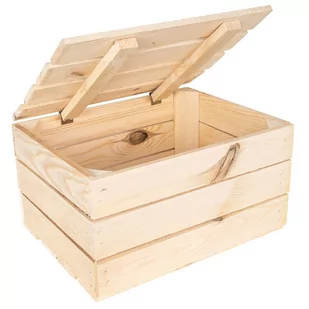 Kufer skrzynia z drewna desek pudełko 40x30x22cm - Skrzynie ogrodowe - miniaturka - grafika 1