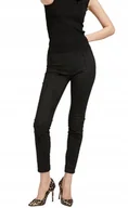 Legginsy - GUESS DAMSKIE CZARNE LEGGINSY WYSOKI STAN GŁADKIE KLASYCZNE L GNA - miniaturka - grafika 1