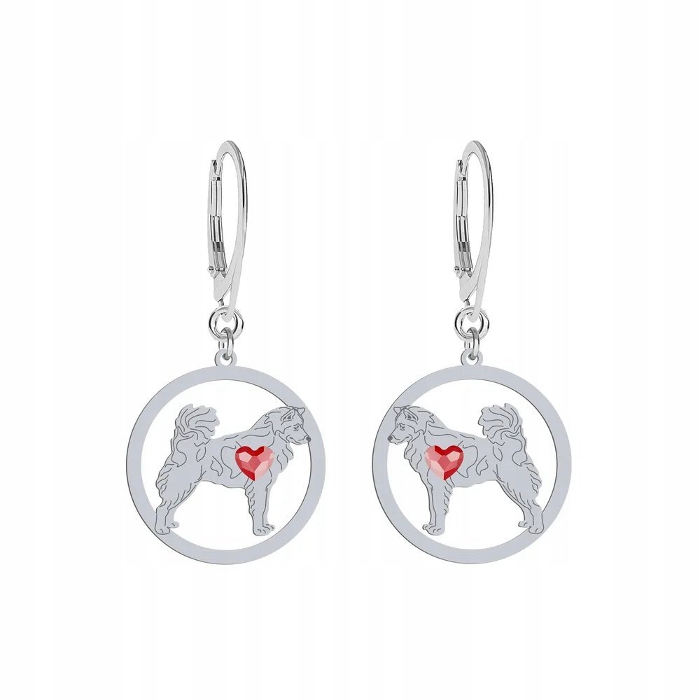 Kolczyki Srebrne z psem Thai Bangkaew Dog 925 Biżuteria Kobieta GRAWER
