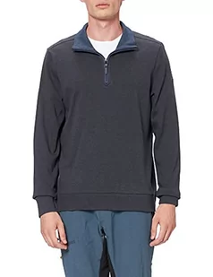 Pierre Cardin Męska bluza z kołnierzem Stand-up Zip Interlock Bicolor Minimal Dessin Bluza, brązowy, XXL - Bluzy męskie - miniaturka - grafika 1