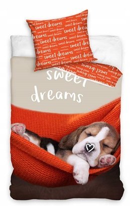Komplet pościeli 160x200 z bawełny dziecięca dwustronna PIES
