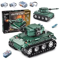 Klocki - LEANToys Czołg z Klocków Zdalnie Sterowany R/C 313 elementów Double E 4513 - miniaturka - grafika 1