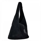 Plecaki worki - Torebka skórzana shopper czarna worek - miniaturka - grafika 1