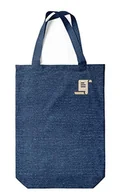 Torebki damskie - Green Fish Denim torba na zakupy z nadrukiem, nadaje się do ponownego użytku, nadaje się do prania w pralce, składana, materiałowa torba z dwoma długimi uchwytami, 22 x 26 cm - miniaturka - grafika 1