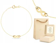 Bransoletki - ZŁOTA BRANSOLETKA NIESKOŃCZONOŚĆ GRAWER 333 - miniaturka - grafika 1