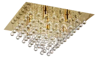 Lampy sufitowe - Lancaster crystal - plafon 7 płomienny złoty. - miniaturka - grafika 1