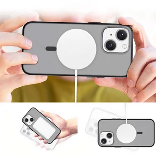 Etui matowe Alogy MagCase do MagSafe obudowa z pierścieniem magnetycznym do Apple iPhone 14 Czarne - Etui i futerały do telefonów - miniaturka - grafika 10
