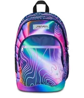 Plecaki szkolne i tornistry - Seven Podwójny plecak szkolny, różowy, Mapset Girl, plecak z podwójną komorą z kieszenią na komputer lub tablet, kieszenią na butelkę i organizerem, plecak do gimnazjum i wyższej, dziewczynki, Różowy, - miniaturka - grafika 1