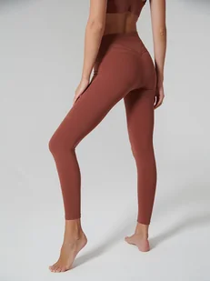 Onamaste Legginsy sportowe "Suzanna" w kolorze czerwonobrązowym - Spodnie sportowe damskie - miniaturka - grafika 1