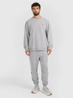 Bluzy męskie - 4F Bluza dresowa nierozpinana bez kaptura męska - szara M - miniaturka - grafika 1