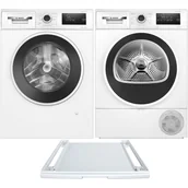 Zestawy AGD - Zestaw AGD Bosch Serie 4 Pralka WAN240MHPL 9kg + Suszarka WTH8529GPL 8kg + Łącznik WTZ27400 - miniaturka - grafika 1