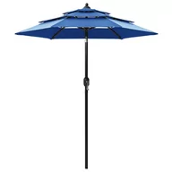Parasole ogrodowe - vidaXL Lumarko 3-poziomowy parasol na aluminiowym słupku, lazurowy, 2 m! 313859 - miniaturka - grafika 1