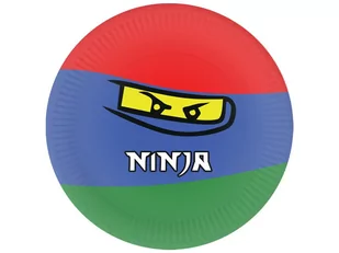 Congee.pl Talerzyki urodzinowe Ninja 18 cm 6 szt TP18-NINJA1 - Naczynia i sztućce jednorazowe - miniaturka - grafika 1