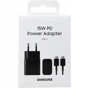 ŁADOWARKA SIECIOWA DO TELEFONU SMARTFONA SAMSUNG 15W USB-C + KABEL 1m - Ładowarki do telefonów - miniaturka - grafika 1