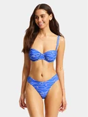 Stroje kąpielowe - Seafolly Góra od bikini Set Sail 31470 Niebieski - miniaturka - grafika 1