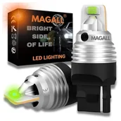 Żarówki samochodowe - ŻARÓWKA LED ZIELONA W21W T20 7440 CANBUS USA KIERUNKOWSKAZ KLOSZ CZERWONY - miniaturka - grafika 1