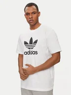 Koszulki męskie - adidas T-Shirt adicolor Trefoil IV5353 Biały Regular Fit - miniaturka - grafika 1