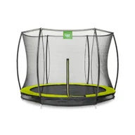 Trampoliny - Exit Trampolina naziemna Silhouette ø244cm z siatką zabezpieczającą zielona - miniaturka - grafika 1