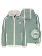 Kurtki damskie - Sublevel Kurtka polarowa w kolorze miętowo-białym - miniaturka - grafika 1