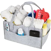 Torby i organizery dla mam - ORGANIZER TORBA NA PIELUSZKI PIELUCHY ZABAWKI FILCOWA DLA MAMY DZIECKA - miniaturka - grafika 1