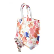 Torebki damskie - Włoska torba A4 Shopper Bag Vera Pelle Kwiaty SB689K3 - miniaturka - grafika 1