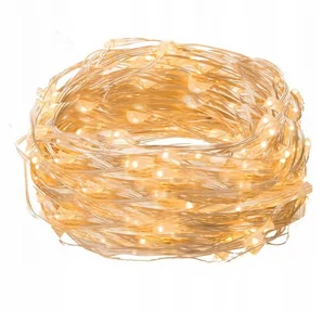 Lampki Druciki 50 Led Na Baterie Biały Ciepły - Oświetlenie świąteczne - miniaturka - grafika 1
