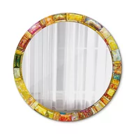 Lustra - Lustro Wiszące do Łazienki Kolorowy witraż 90cm - miniaturka - grafika 1