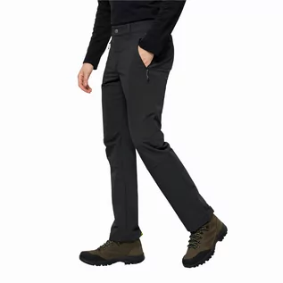 Spodnie sportowe męskie - Męskie spodnie softshellowe Jack Wolfskin ACTIVATE XT PANTS M black - 46 - grafika 1