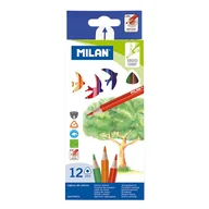 Przybory szkolne - MILAN Kredki OŁÓWKOWE TRÓJKĄTNE 12 KOLORÓW 0722312 - miniaturka - grafika 1