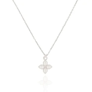 Naszyjnik srebrny z kwiatkiem 45 CM - Naszyjniki Naszyjnik srebrny z kwiatkiem 45 CM - Naszyjniki - miniaturka - grafika 1