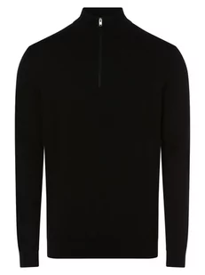 Selected - Sweter męski  SLHBerg, czarny - Swetry męskie - miniaturka - grafika 1