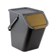 Kosze na śmieci - Lumarko Kosz Do Segregacji Odpadów 25l Brąz - miniaturka - grafika 1