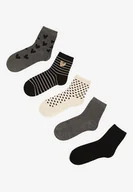 Skarpetki damskie - Wielokolorowe Skarpety za Kostkę z Bawełny z Sercami 5-Pack Creita - miniaturka - grafika 1
