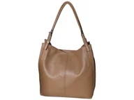 Torebki damskie - Torebka Damska, Modna Miejska Torba Shopper Na Ramię, Brązowy - miniaturka - grafika 1