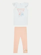 Legginsy - Guess Komplet t-shirt i legginsy A5RG10 KA6W4 Biały Regular Fit - miniaturka - grafika 1
