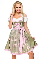 Fartuchy i rękawice kuchenne - Dirndline Damski Dirndl z fartuchem kwiatowym sukienka na specjalne okazje, zielony/ró?owy, XS - miniaturka - grafika 1