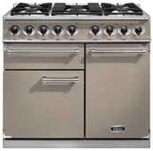 Kuchenki gazowo-elektryczne - Kuchnia gazowo-elektryczna FALCON Deluxe 100 Płowy szczotkowany nikiel - miniaturka - grafika 1