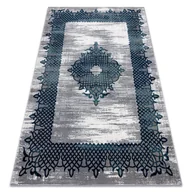Dywany - Dywan CORE W9797 Ramka, Rozeta - Strukturalny, dwa poziomy runa, / szary niebieski 140x190 cm - miniaturka - grafika 1