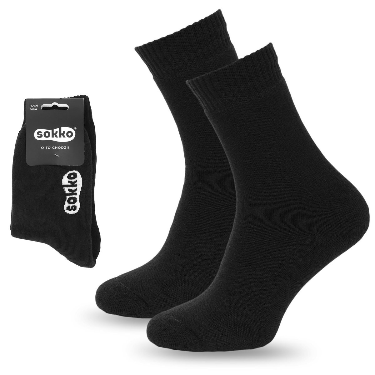 Sokko Skarpety Bawełniane Grube Ciepłe Zima Frotte 36-38 - Sdf-S17-Cza-36-38